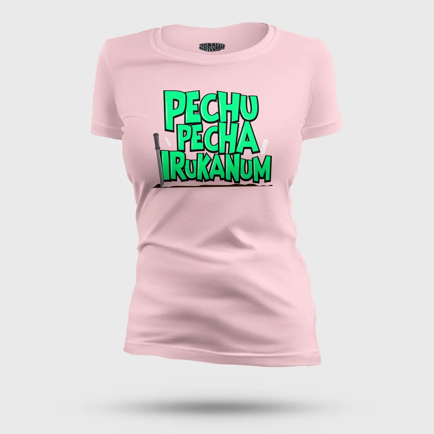 Pechu Pecha Irrukanum Women's T-Shirt in Light Baby Pink Color