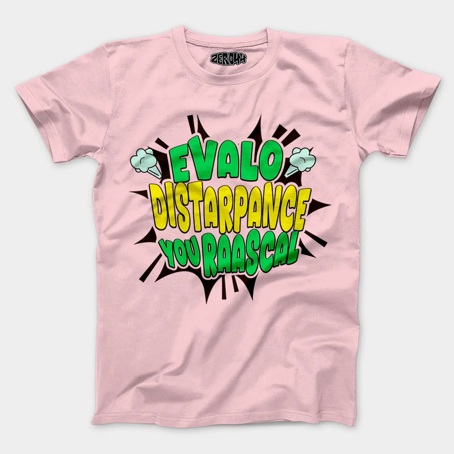 Evalo Distarpance You Raascal Men/Unisex T-Shirt in Light Baby Pink Color