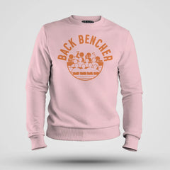 Back Bencher Men/Unisex Sweatshirt in Light Baby Pink Color