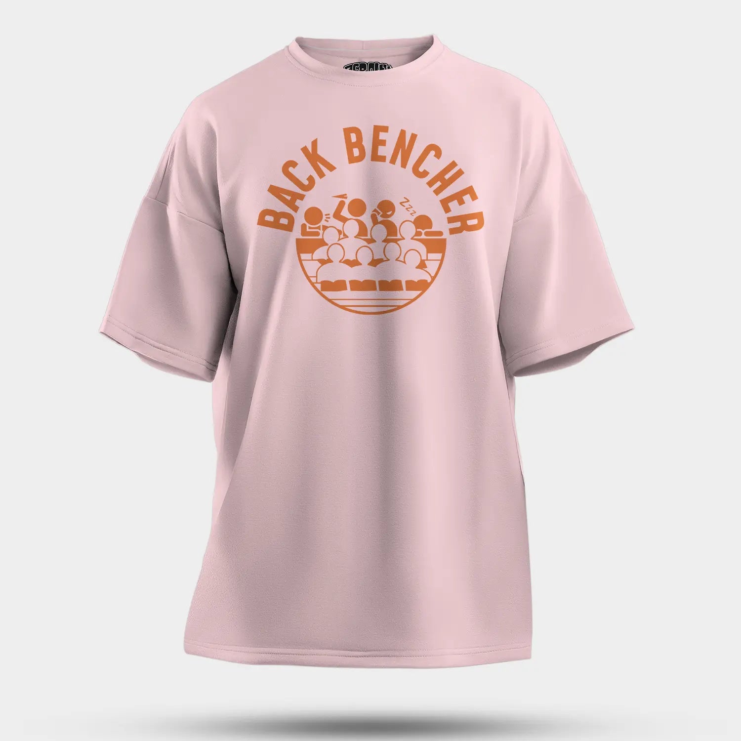Back Bencher Men/Unisex Oversized T-Shirt in Light Baby Pink Color