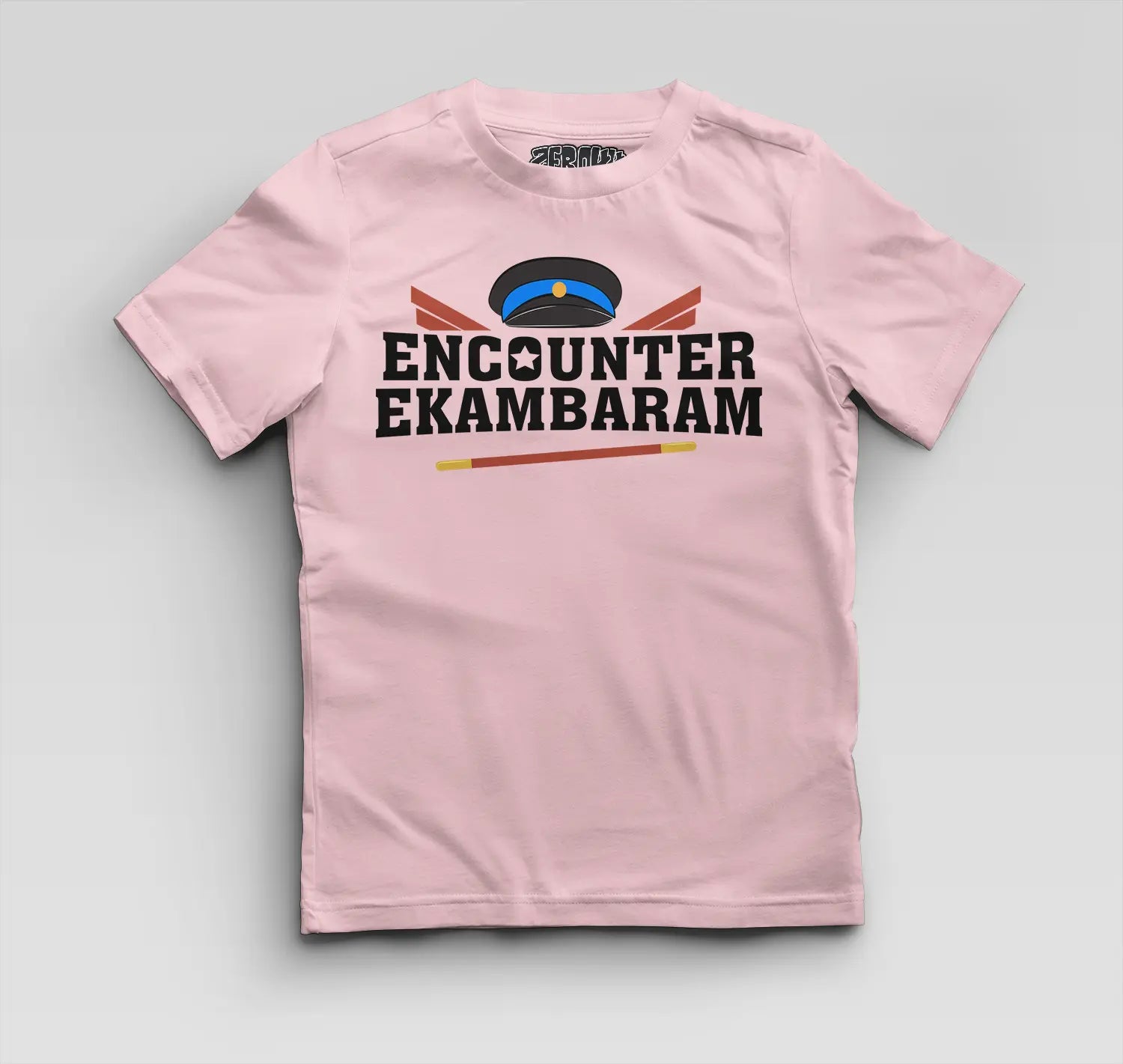 Encounter Ekambaram Boys Round Neck T-Shirt in Light Baby Pink Color