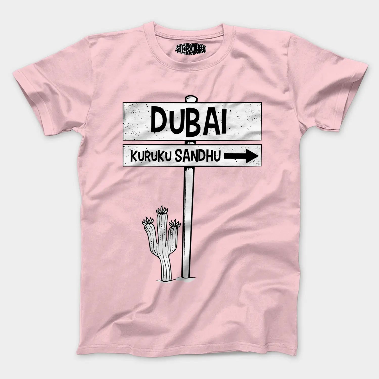 Dubai Kuruku Sandhu Men/Unisex T-Shirt in Light Baby Pink Color