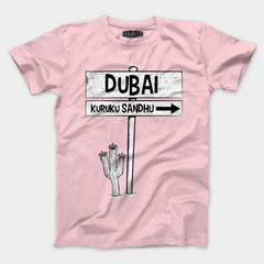 Dubai Kuruku Sandhu Men/Unisex T-Shirt in Light Baby Pink Color