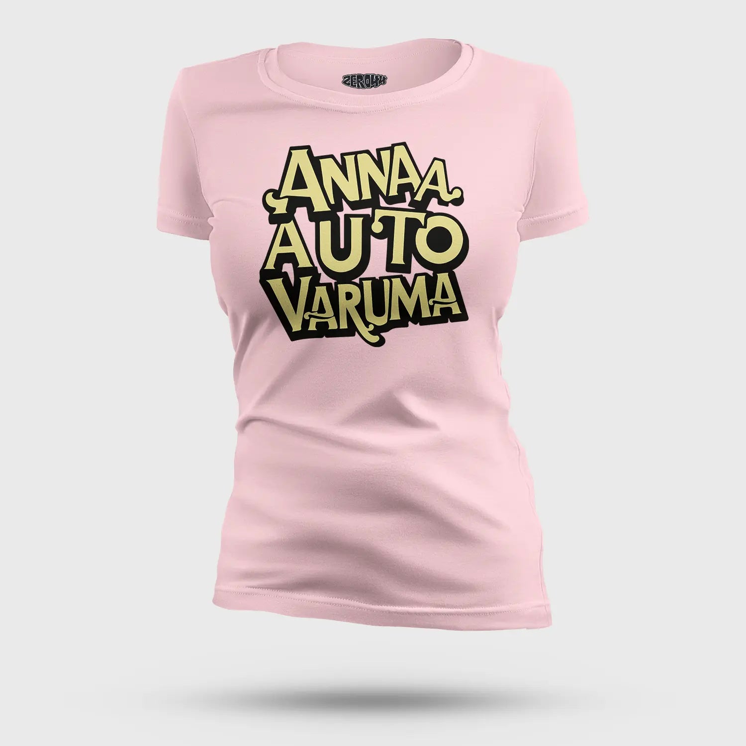 Anna Auto Varuma Women's T-Shirt in Light Baby Pink Color