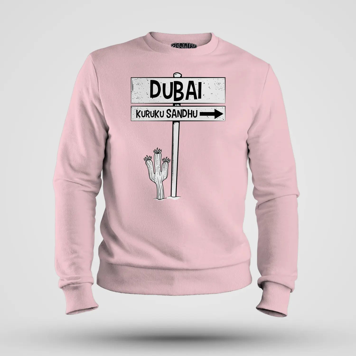 Dubai Kuruku Sandhu Men/Unisex Sweatshirt in Light Baby Pink Color