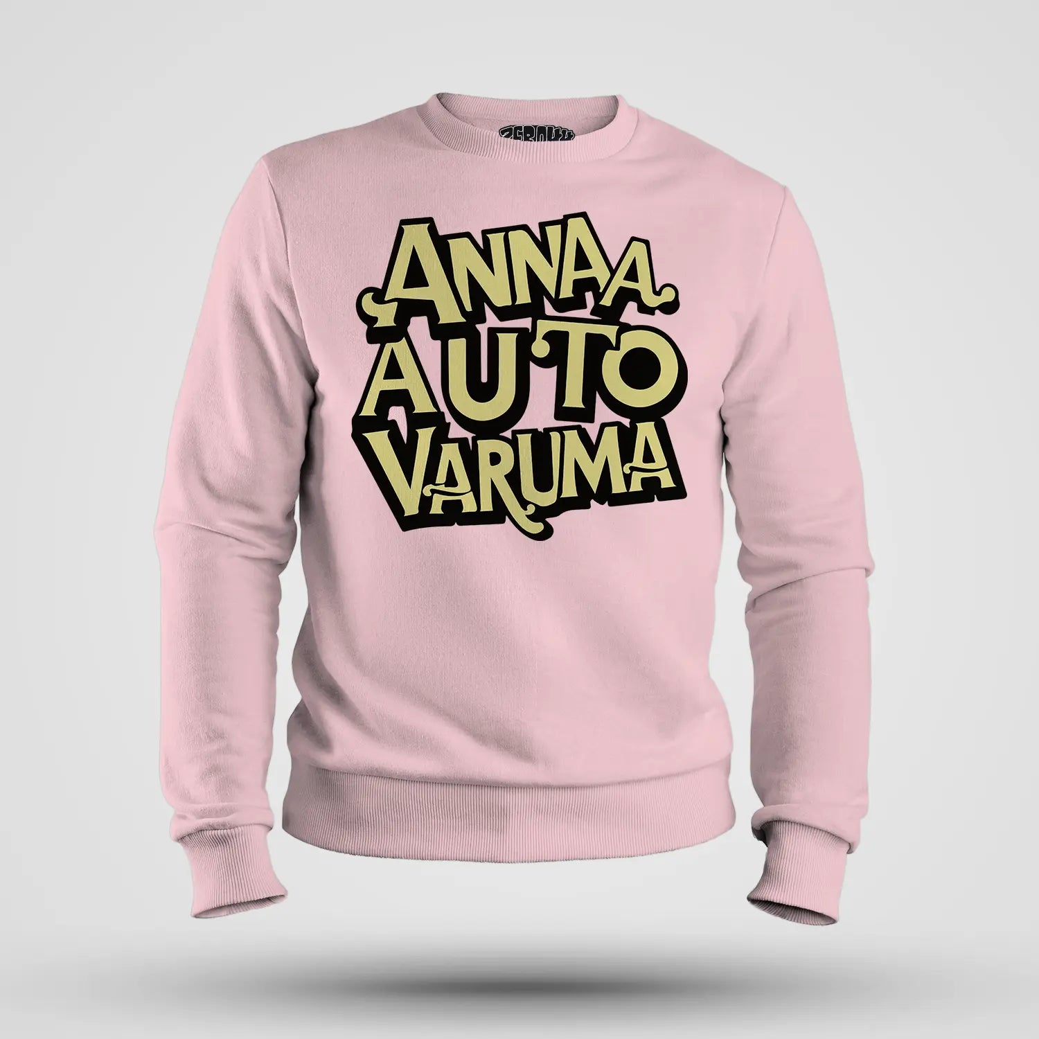 Anna Auto Varuma Men/Unisex Sweatshirt in Light Baby Pink Color