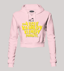 Ena Vechi Kaamedy Keemady Panaliye Women's Crop Hoodies in Light Baby Pink Color