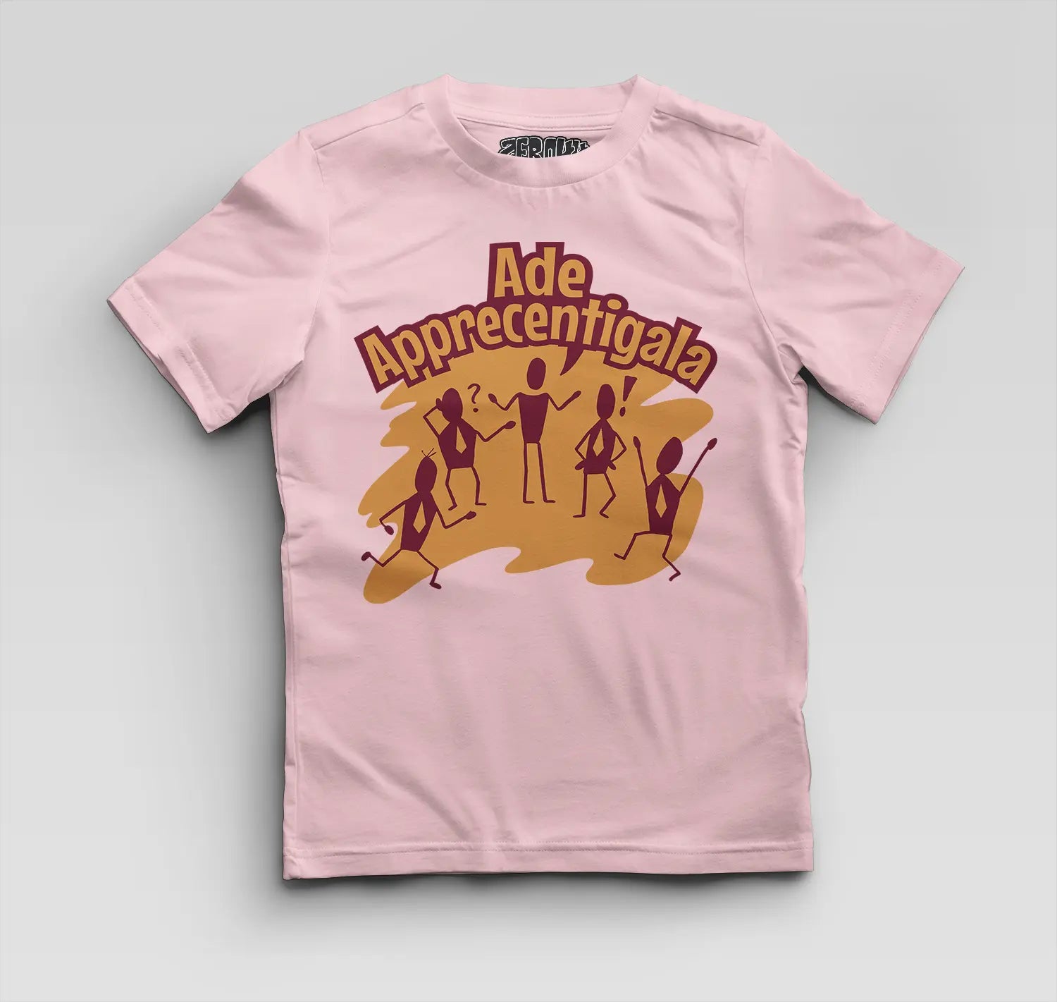 Ade Apprecentingala Boys Round Neck T-Shirt in Light Baby Pink Color