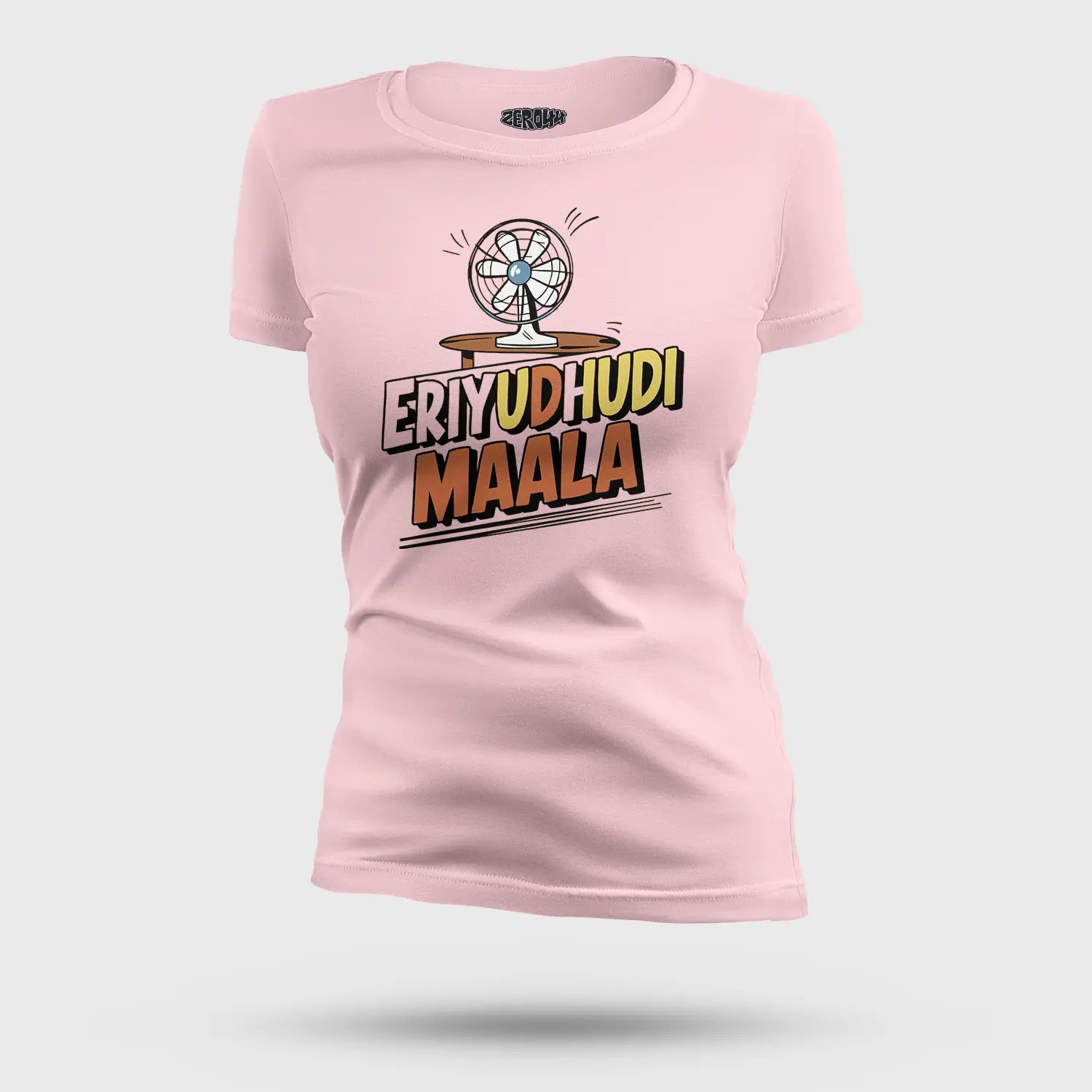 Eriyudhudi Maala Women's T-Shirt in Light Baby Pink Color