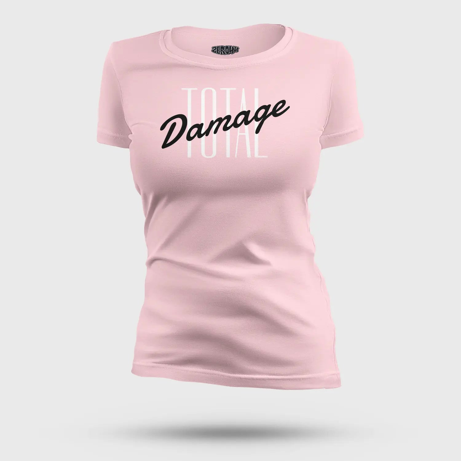 Total Damage Women's T-Shirt in Light Baby Pink Color