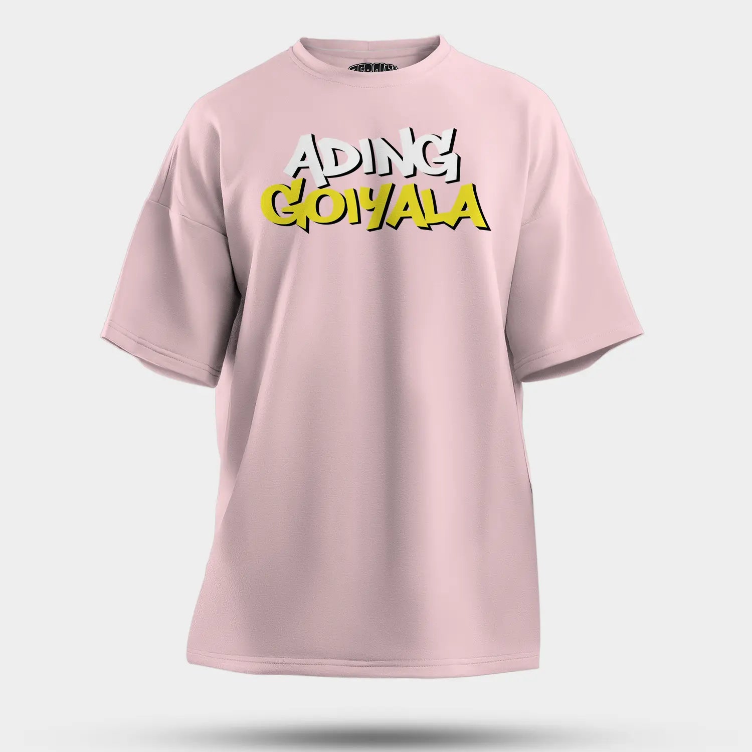 Ading Goiyala Men/Unisex Oversized T-Shirt in Light Baby Pink Color