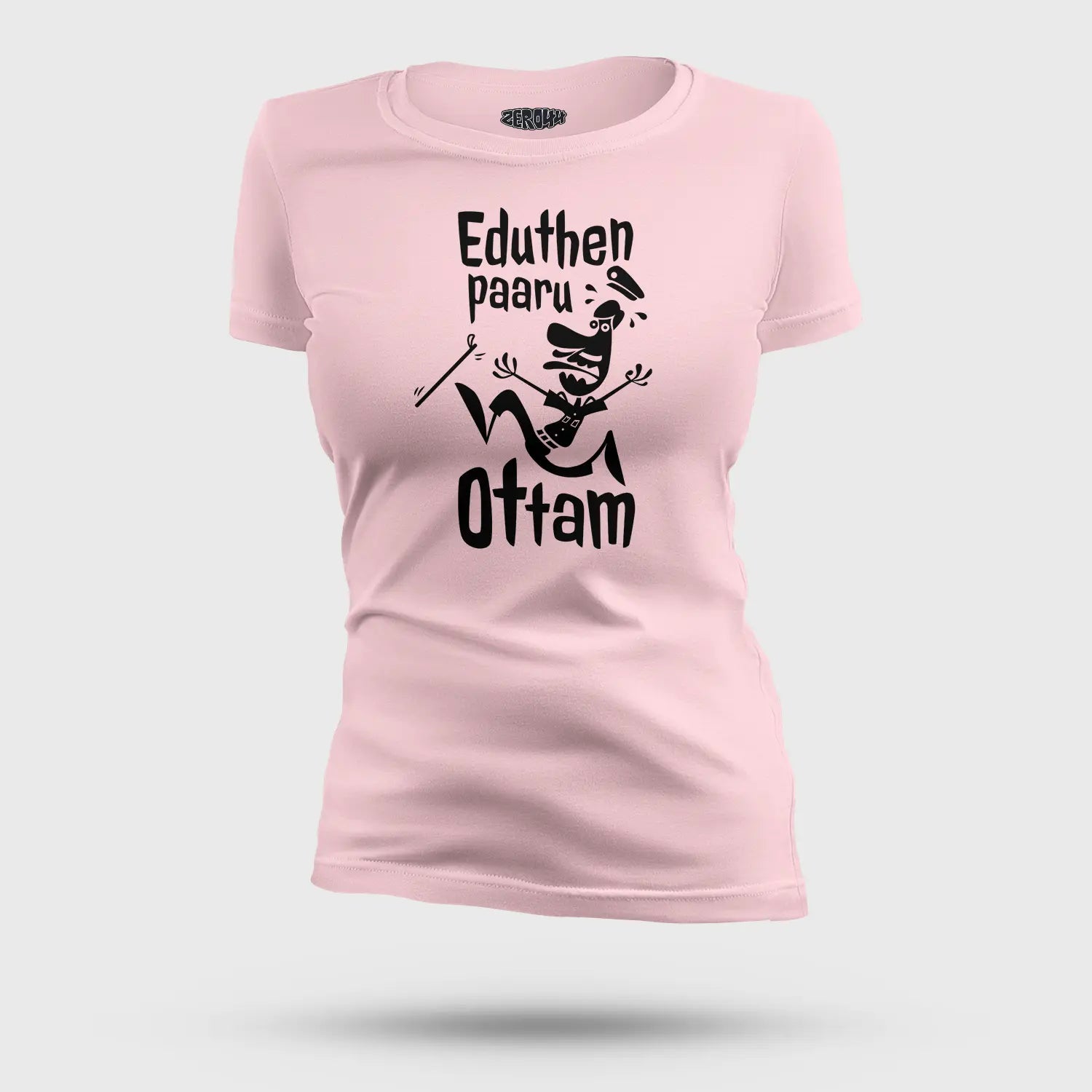 Eduthen Paaru Ottam Women's T-Shirt in Light Baby Pink Color