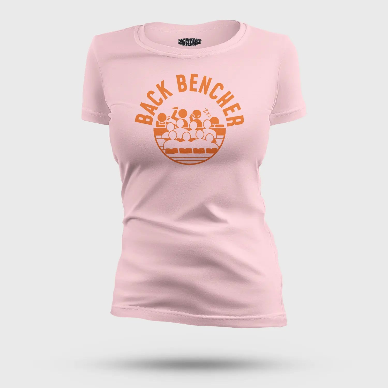 Back Bencher Women's T-Shirt in Light Baby Pink Color