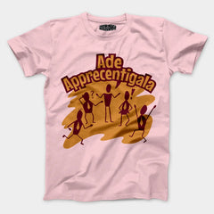 Ade Apprecentingala Men/Unisex T-Shirt in Light Baby Pink Color