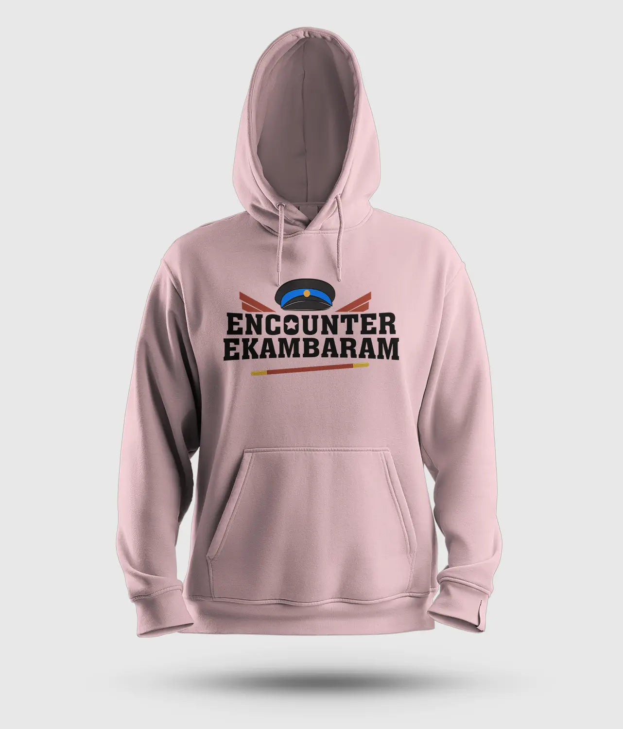 Encounter Ekambaram Men/Unisex Hoodie in Light Baby Pink Color