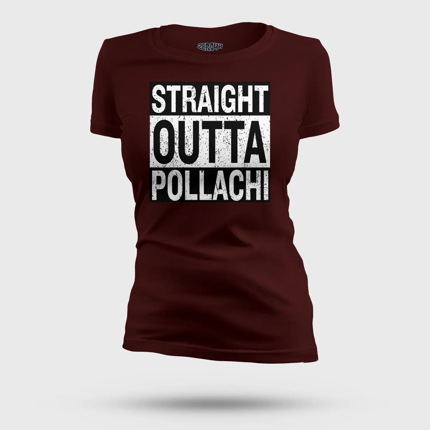 Straight Outta Pollachi Women's T-Shirt in Maroon Color