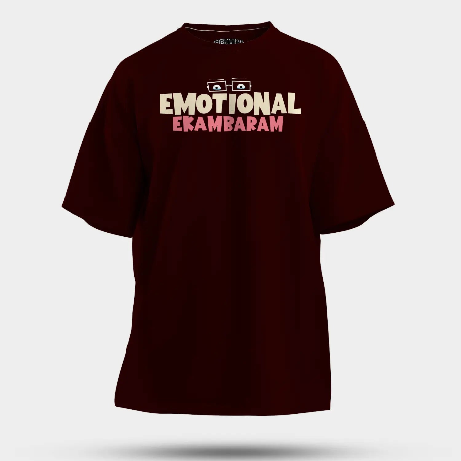 Emotional Ekambaram Men/Unisex Oversized T-Shirt in Maroon Color