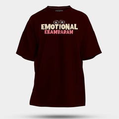Emotional Ekambaram Men/Unisex Oversized T-Shirt in Maroon Color
