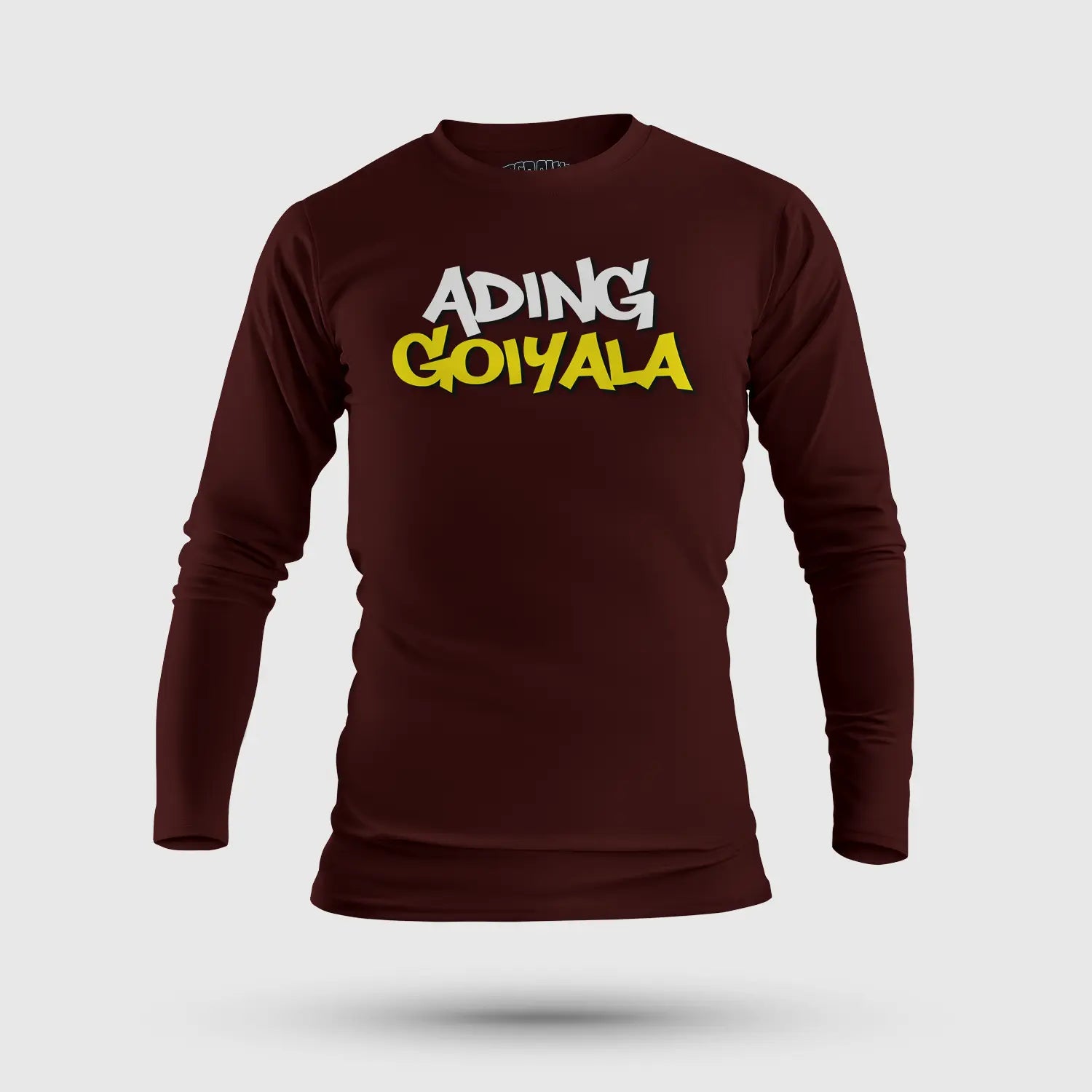 Ading Goiyala Men/Unisex Long Sleeve T-Shirt in Maroon Color