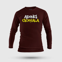 Ading Goiyala Men/Unisex Long Sleeve T-Shirt in Maroon Color