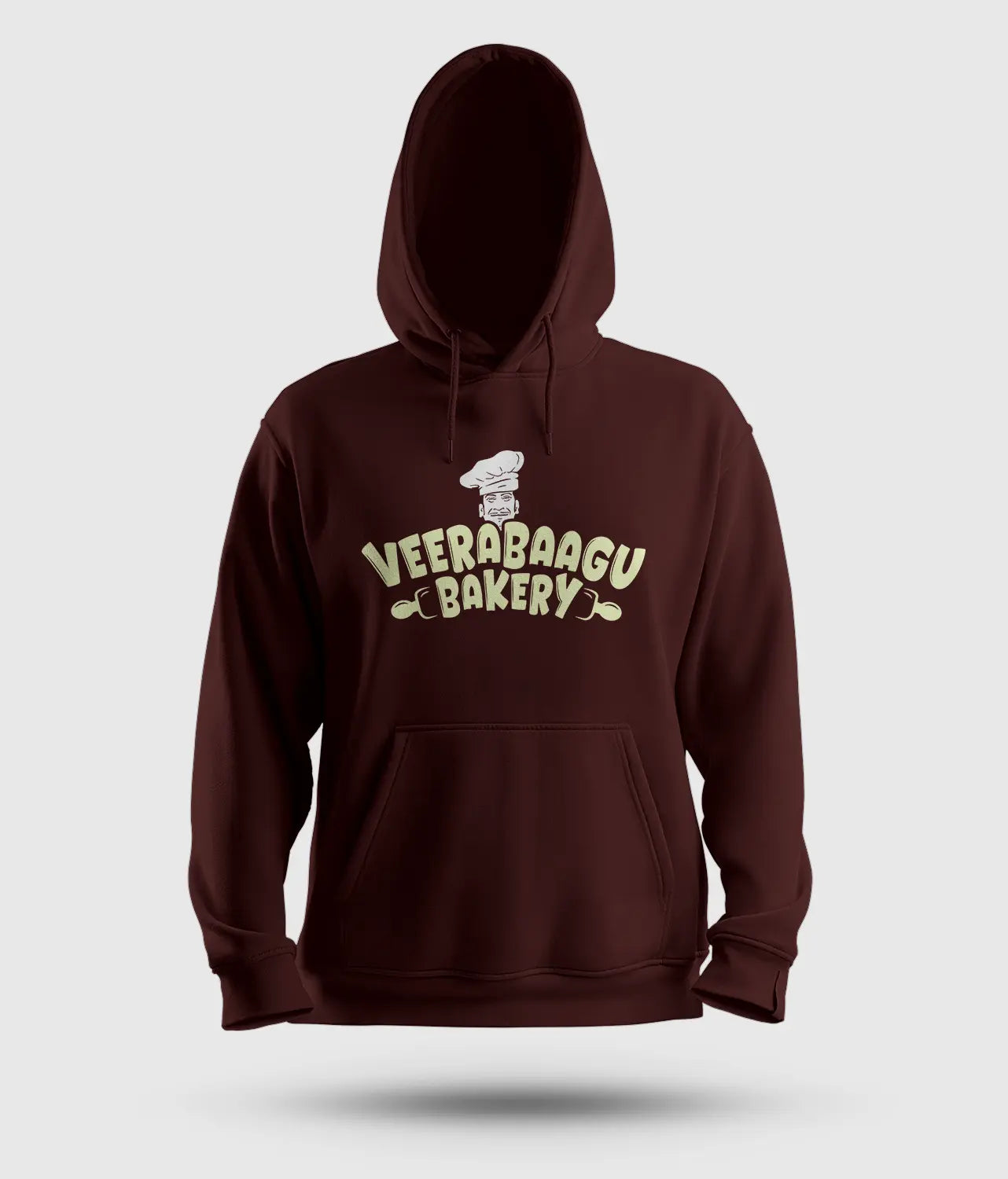 Veerabaagu Bakery Men/Unisex Hoodie in Maroon Color