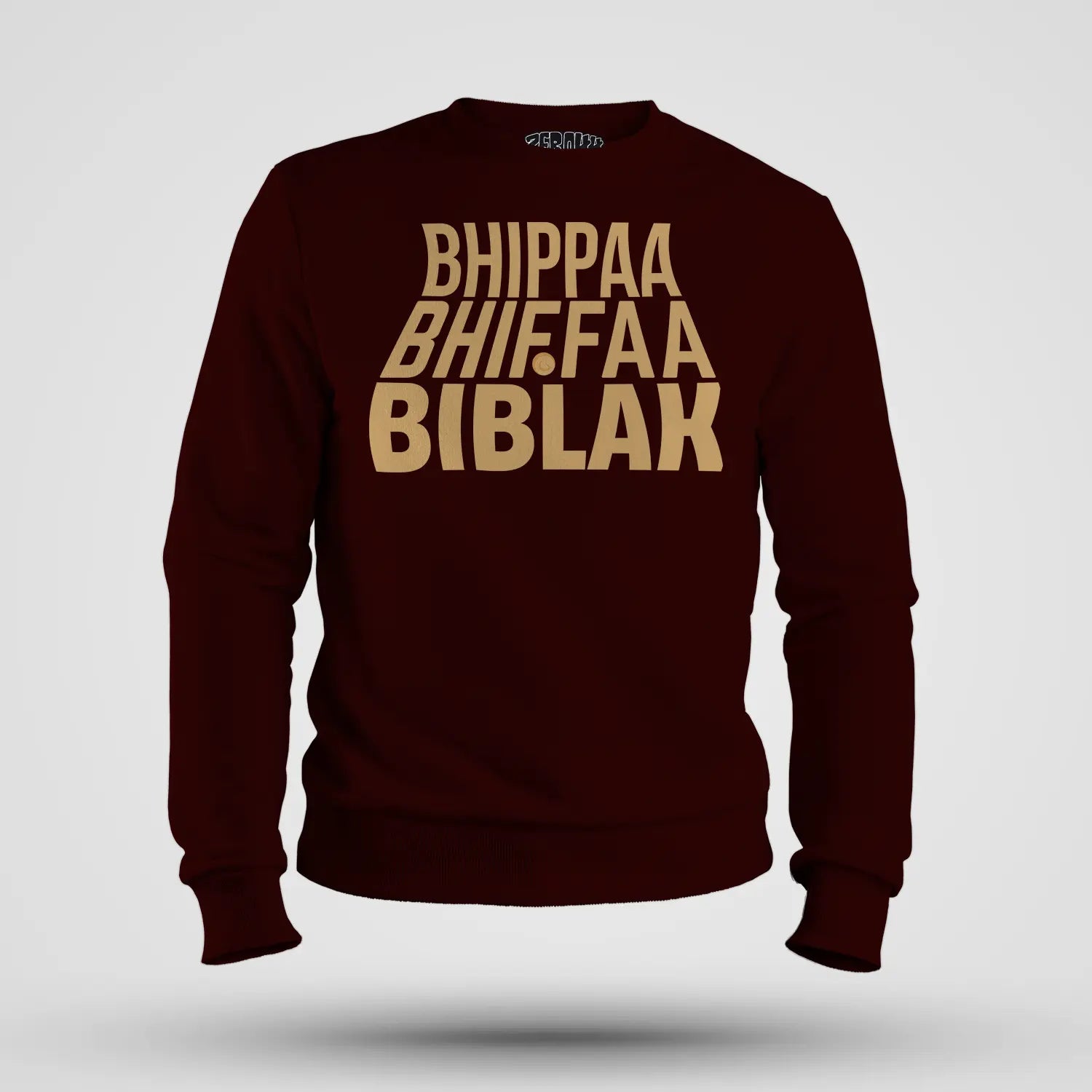 Bhippa Bhiffa Biblak Men/Unisex Sweatshirt in Maroon Color
