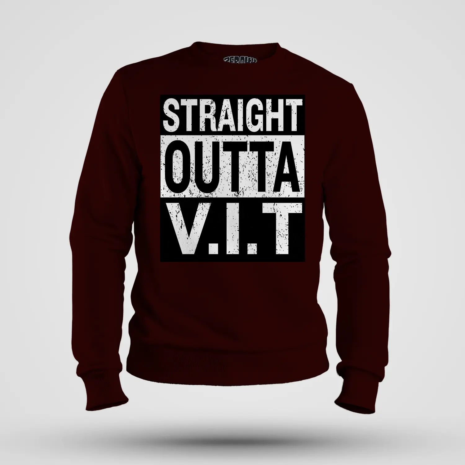 Straight Outta Vit Men/Unisex Sweatshirt in Maroon Color