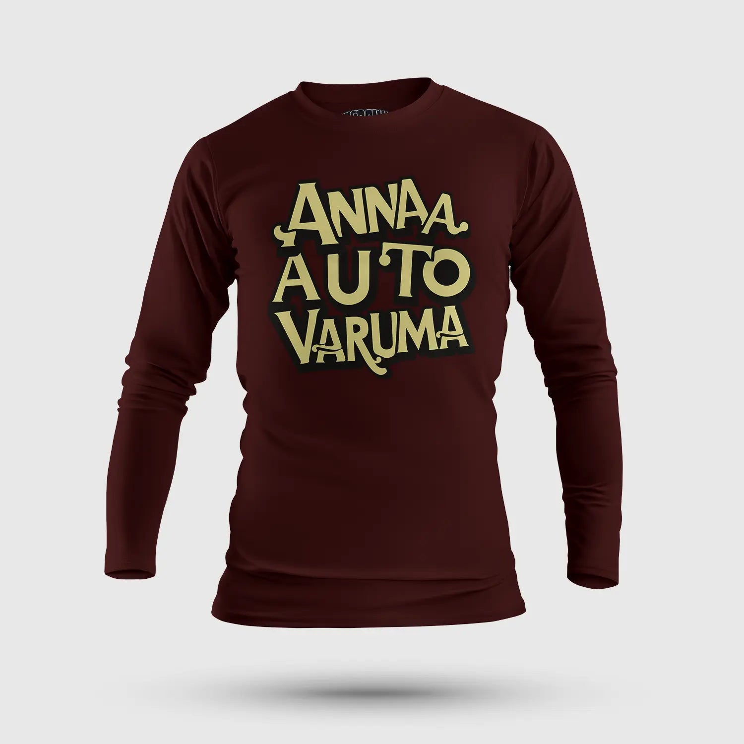 Anna Auto Varuma Men/Unisex Long Sleeve T-Shirt in Maroon Color