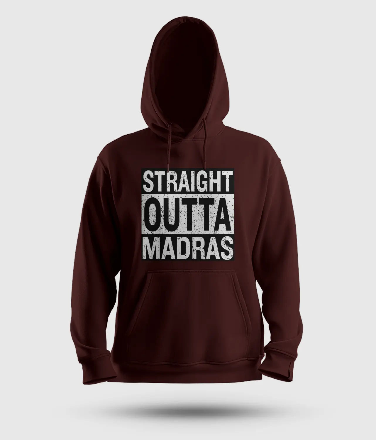Straight Outta Madras Men/Unisex Hoodie in Maroon Color