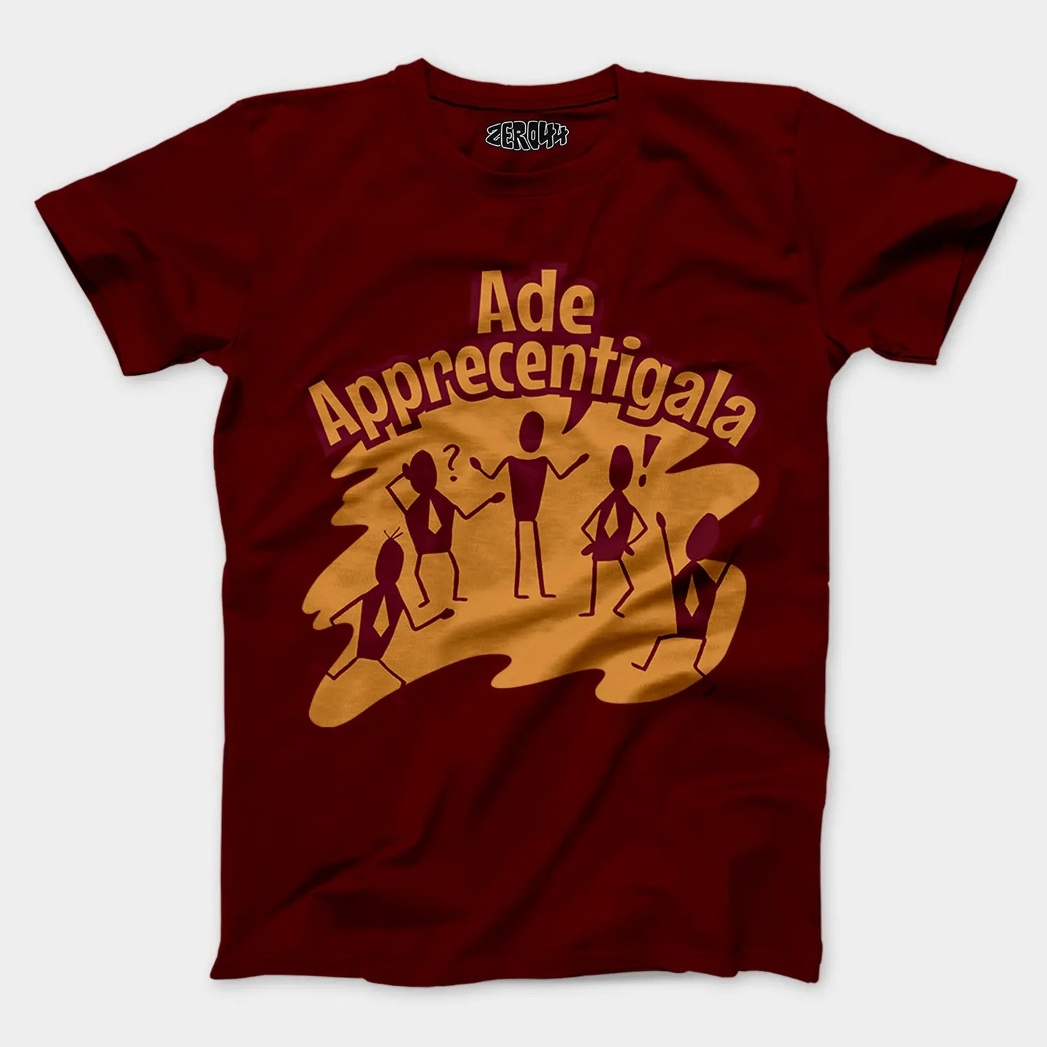 Ade Apprecentingala Men/Unisex T-Shirt in Maroon Color