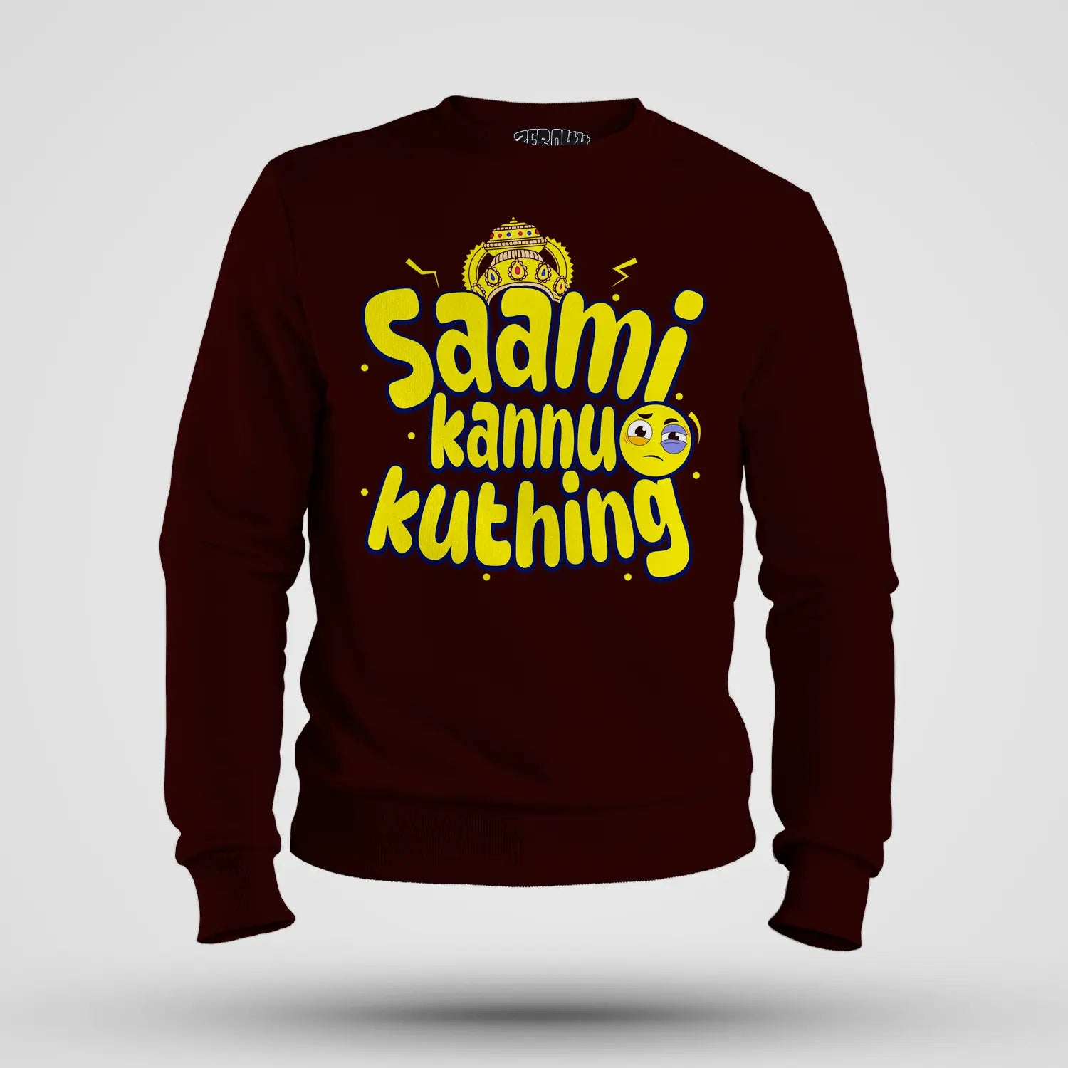 Saami Kannu Kuthing Men/Unisex Sweatshirt in Maroon Color