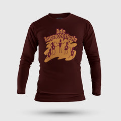 Ade Apprecentingala Men/Unisex Long Sleeve T-Shirt in Maroon Color