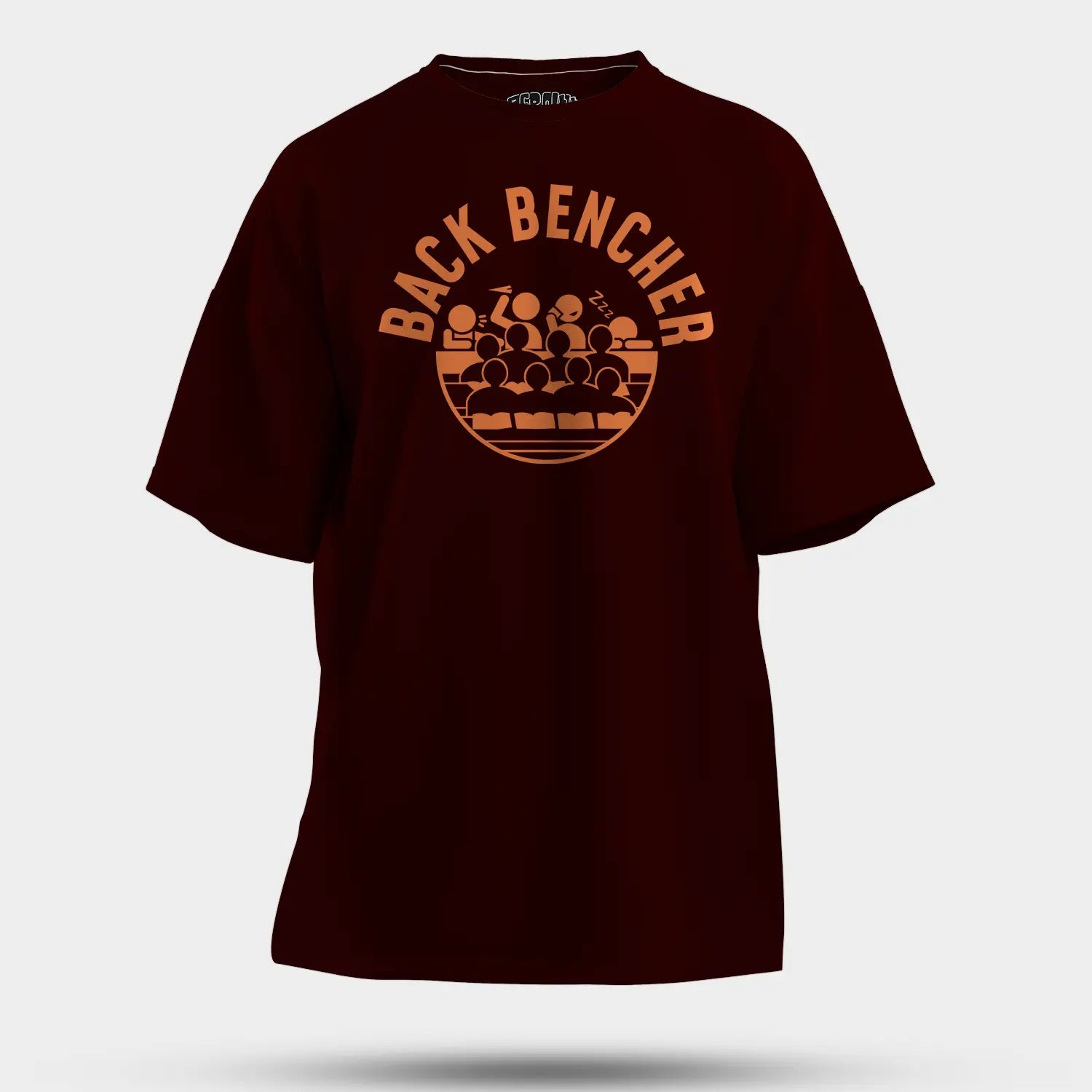 Back Bencher Men/Unisex Oversized T-Shirt in Maroon Color