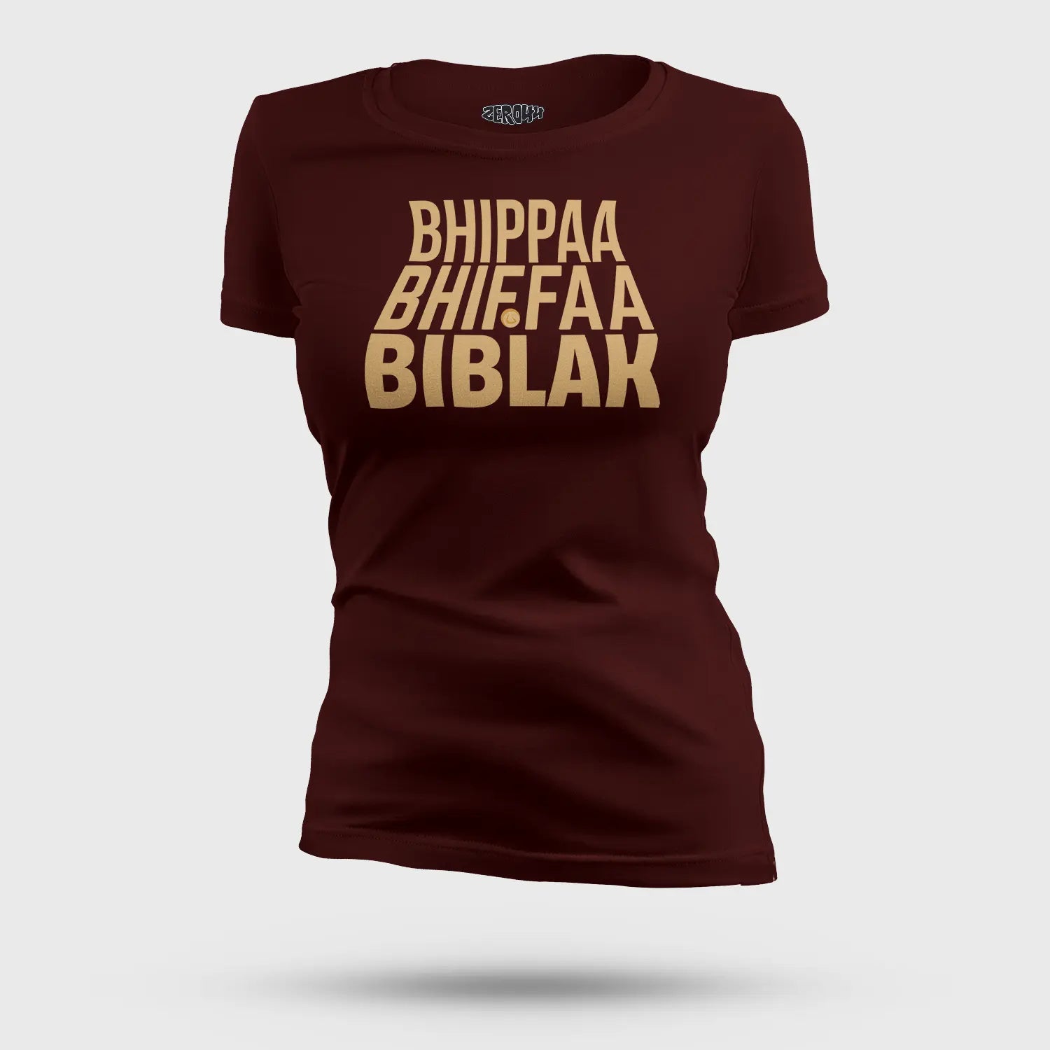 Bhippa Bhiffa Biblak Women's T-Shirt in Maroon Color