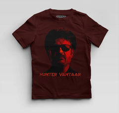 Hunter Vantaar Boys Round Neck T-Shirt in Maroon Color