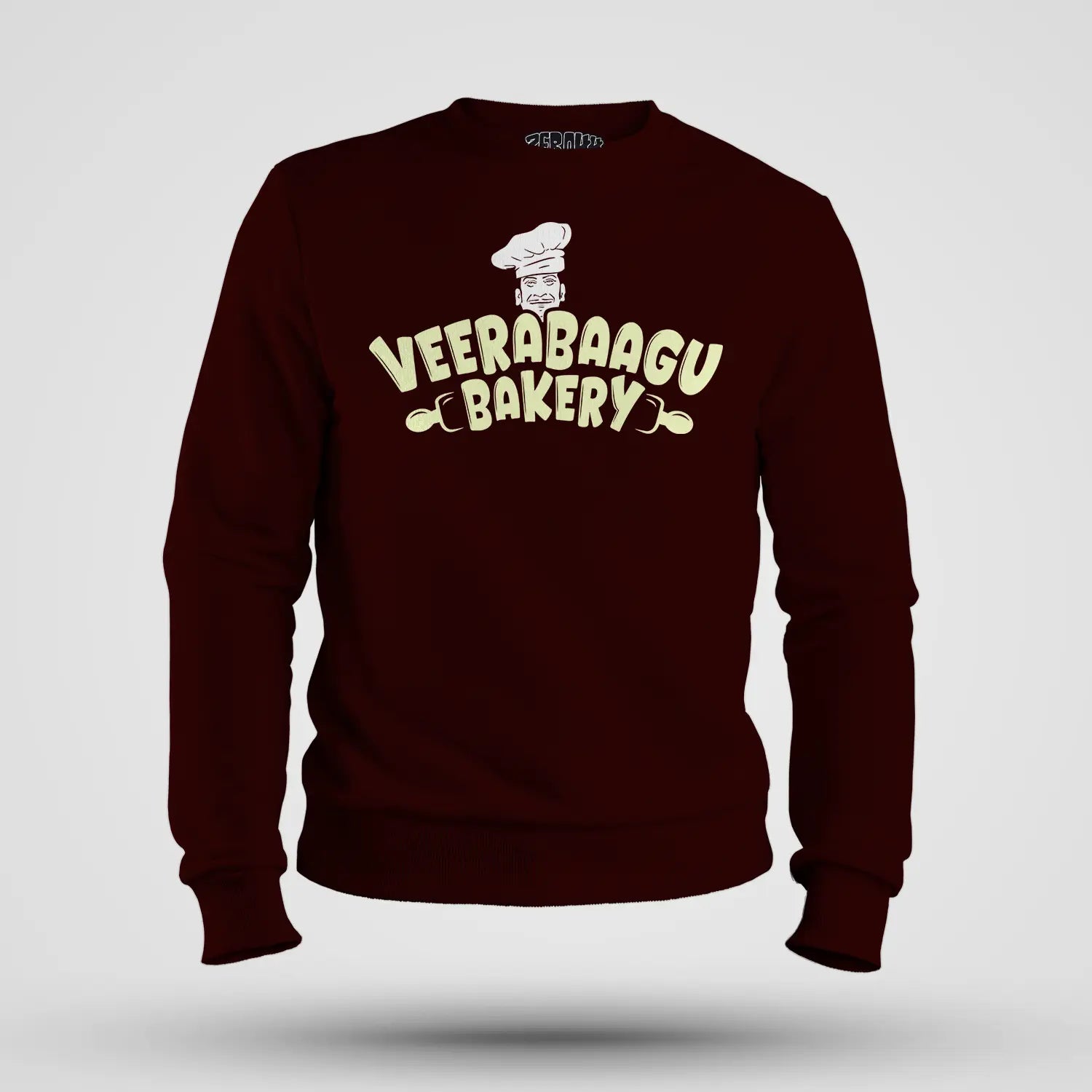 Veerabaagu Bakery Men/Unisex Sweatshirt in Maroon Color