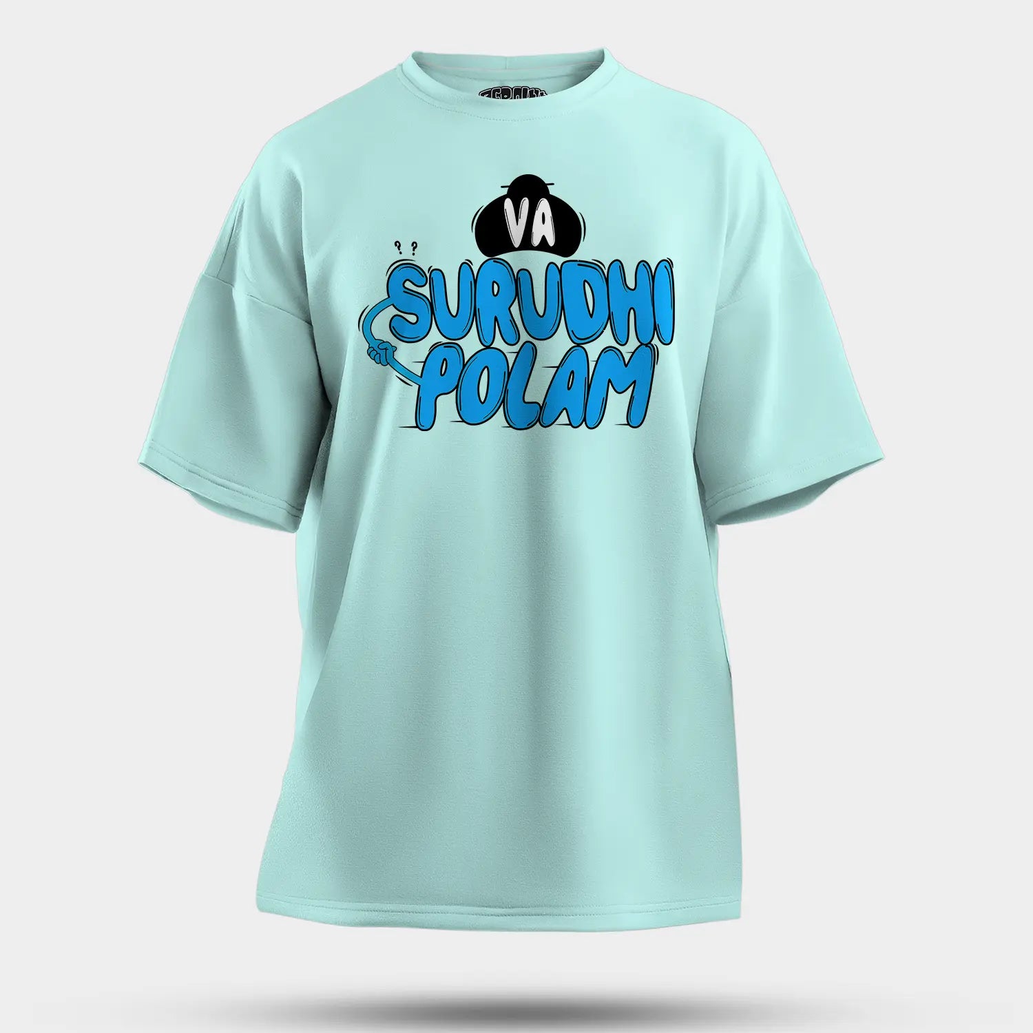 Va Surudhi Polam Men/Unisex Oversized T-Shirt in Mint Color