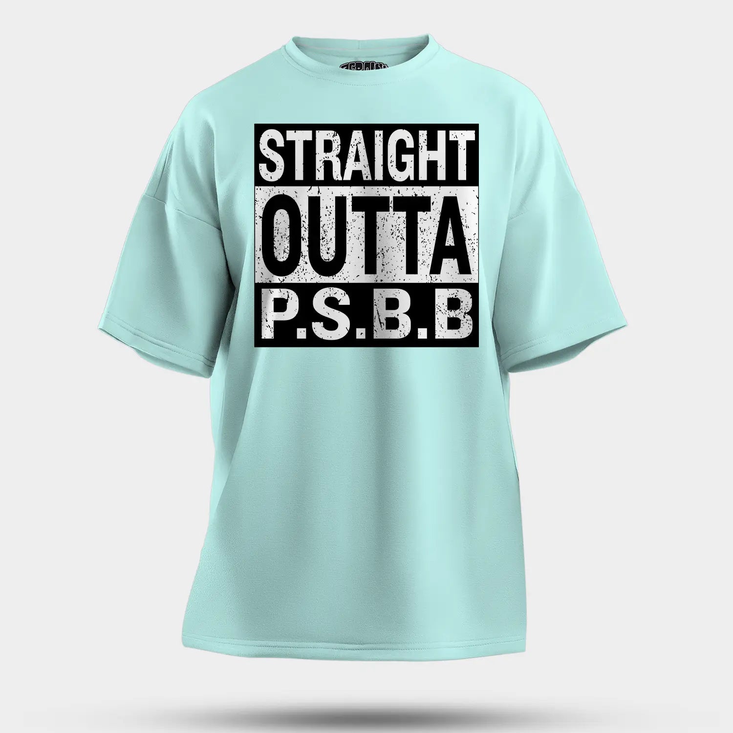 Straight Outta Psbb Men/Unisex Oversized T-Shirt in Mint Color