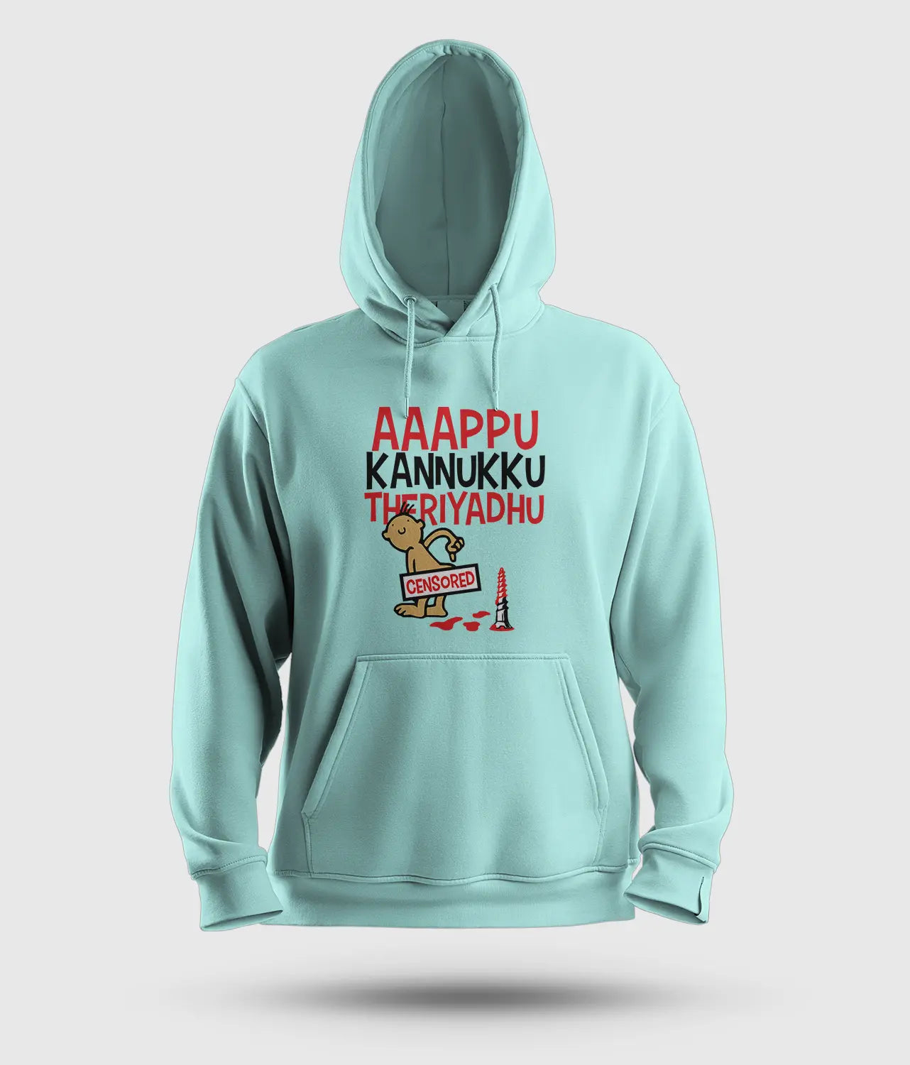 Aaappu Kannukku Theriyadhu Men/Unisex Hoodie in Mint Color