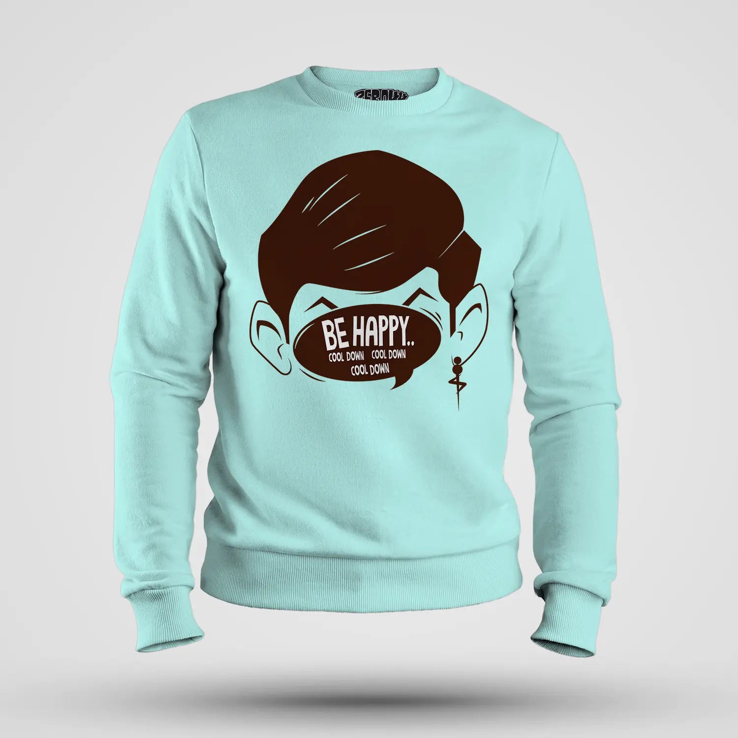 Be Happy Cool Down Cool Down Cool Down Men/Unisex Sweatshirt in Mint Color