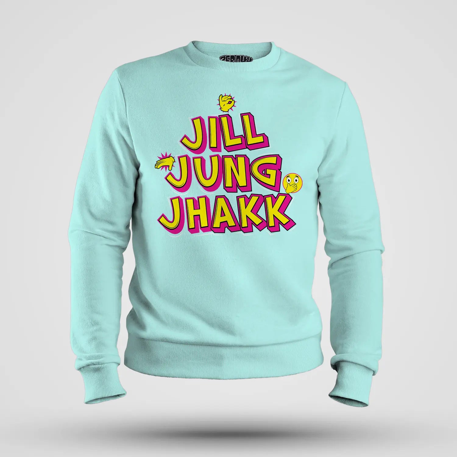 Jill Jung Jhakk Men/Unisex Sweatshirt in Mint Color