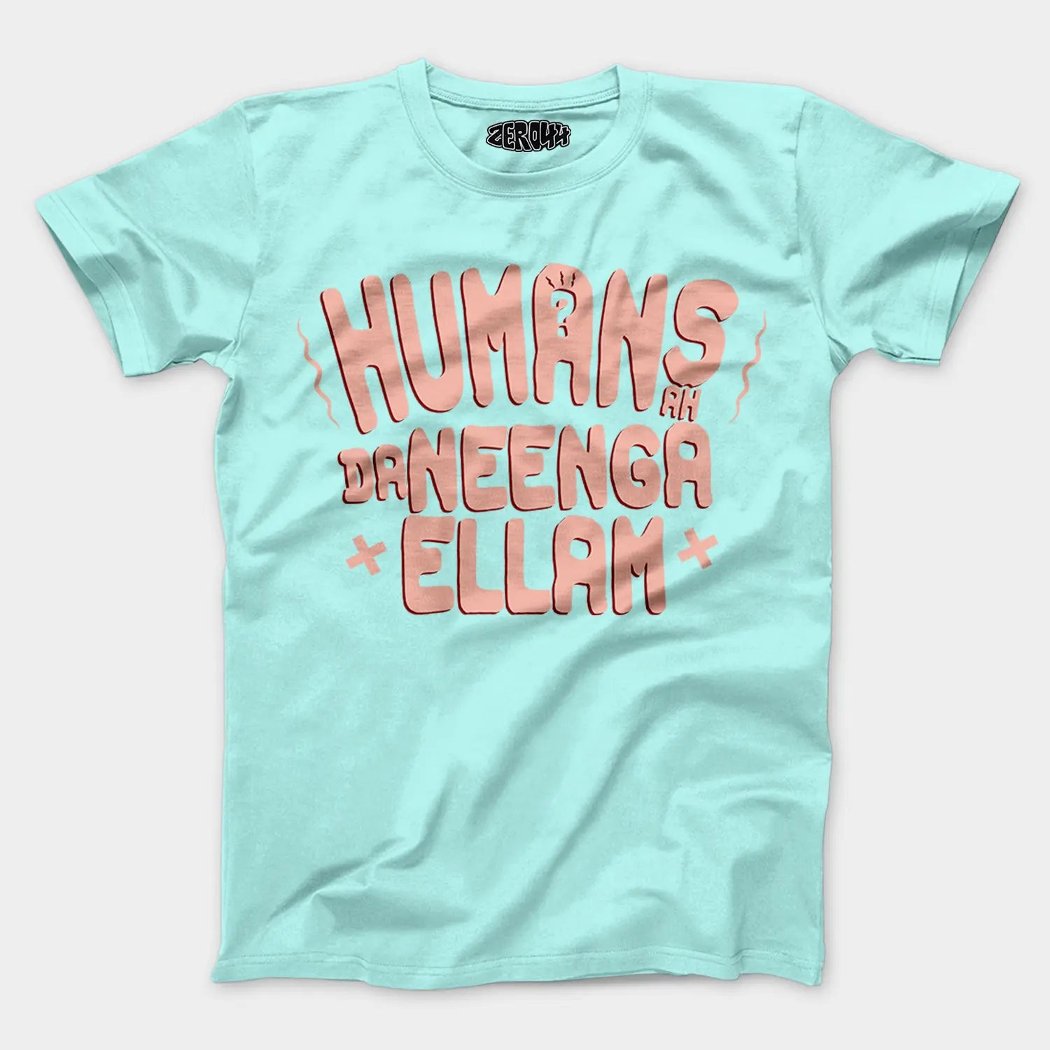 Humans Ah Da Neenga Ellam? Men/Unisex T-Shirt in Mint Color