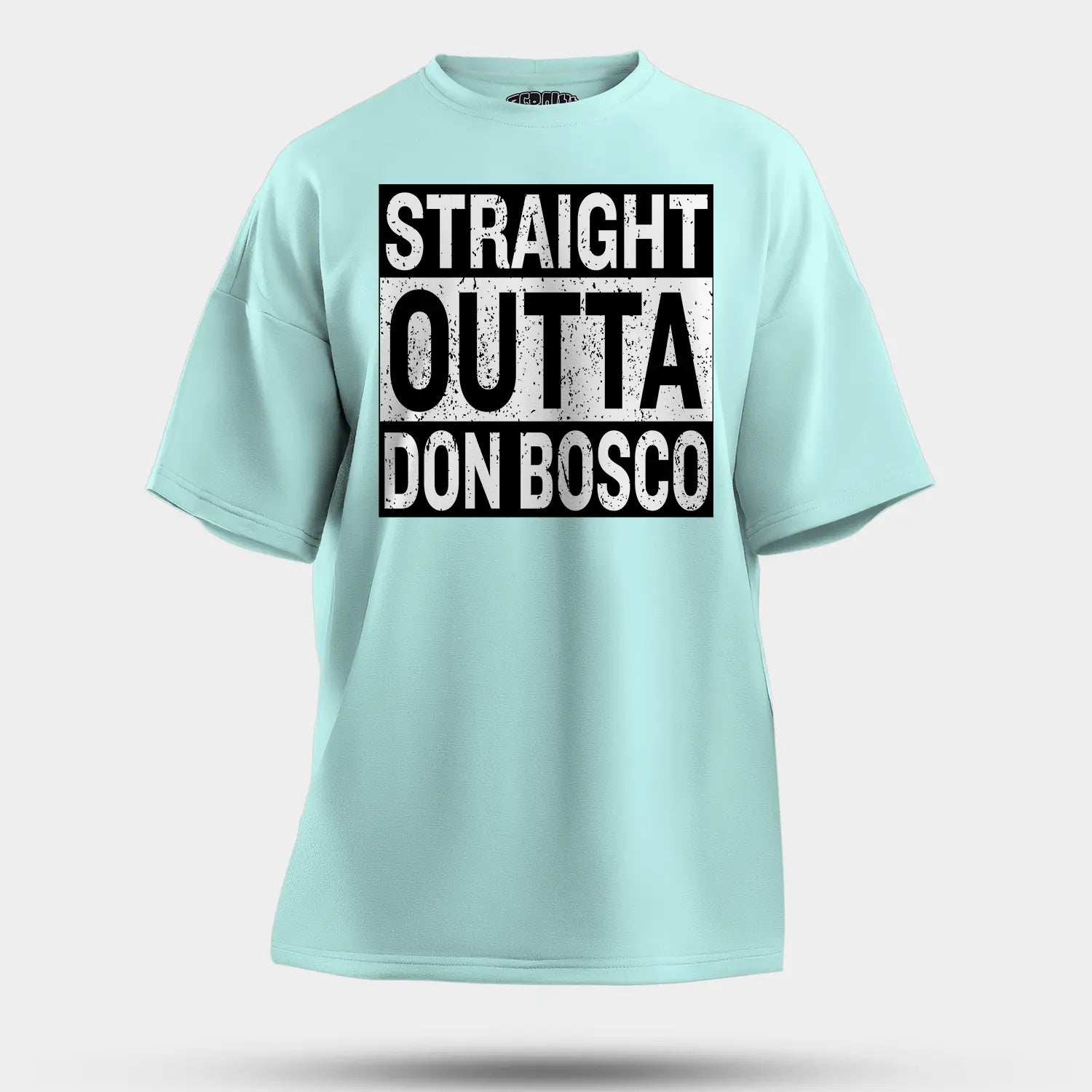 Straight Outta Don Bosco Men/Unisex Oversized T-Shirt in Mint Color