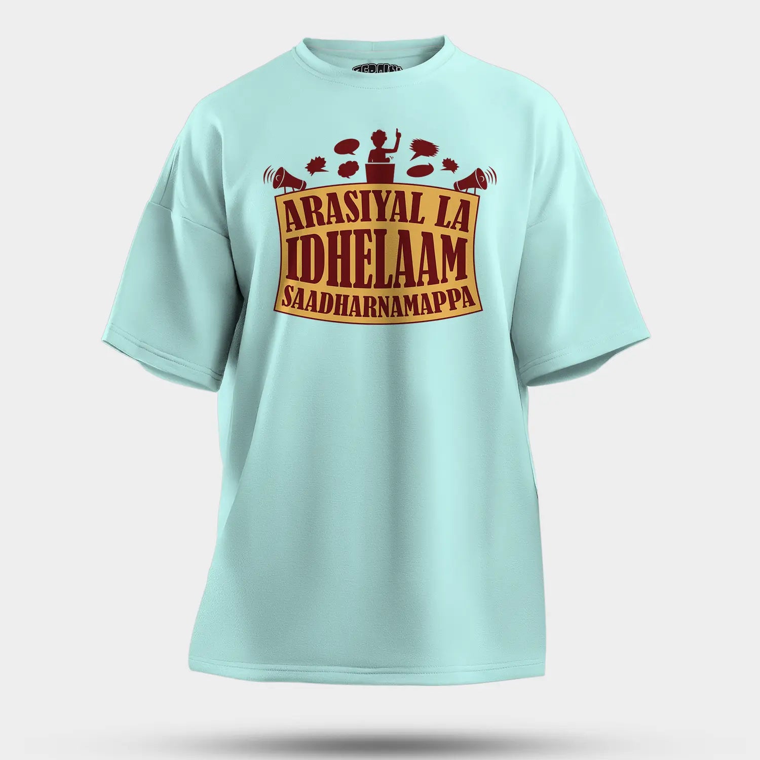 Arasiyal La Idhellam Saadharnamappa Men/Unisex Oversized T-Shirt in Mint Color