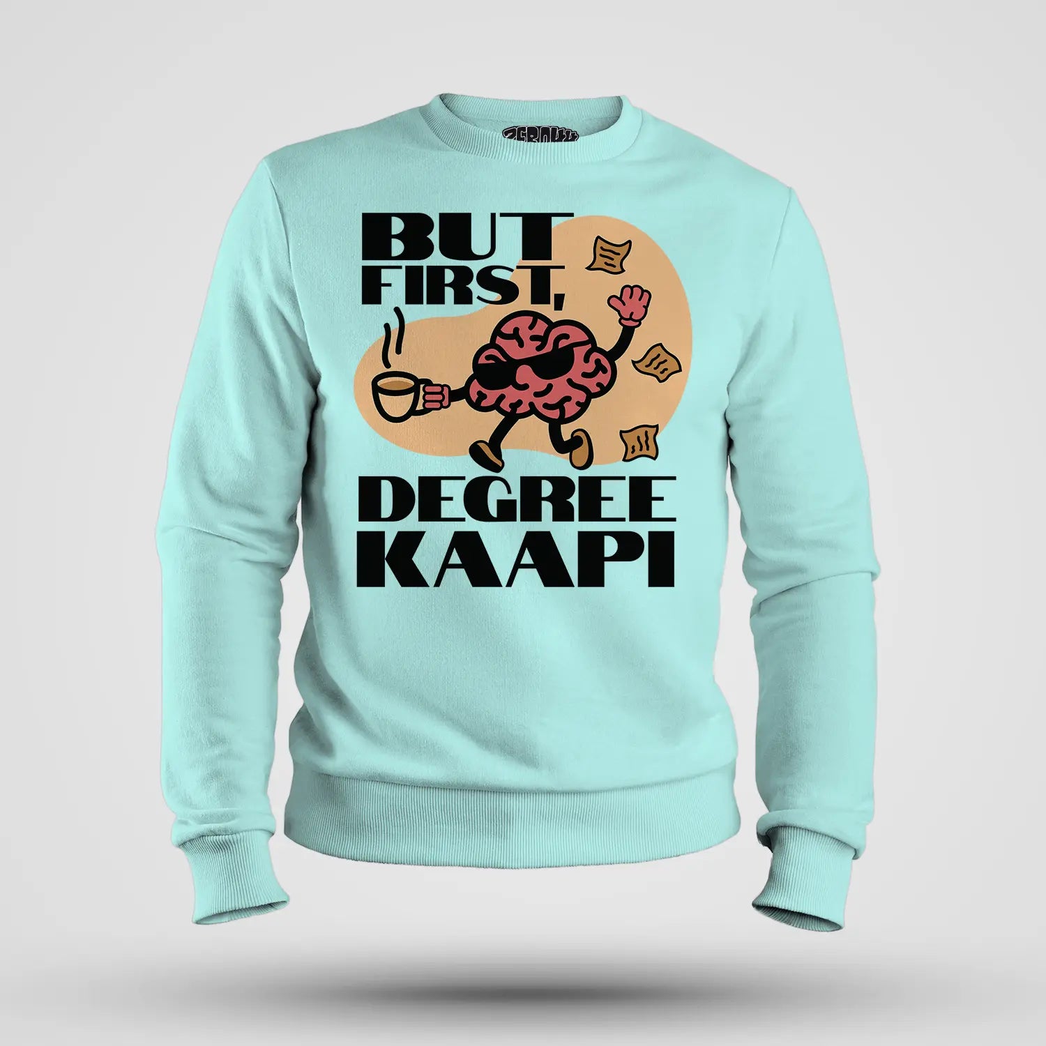 But First Degree Kaapi Men/Unisex Sweatshirt in Mint Color