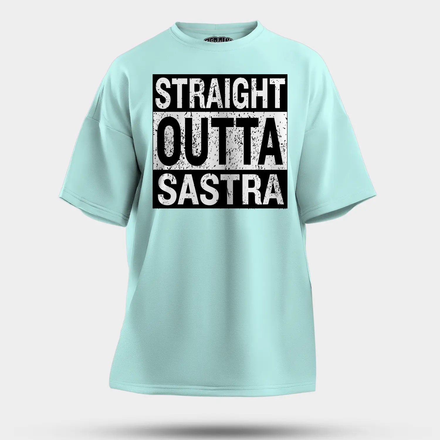Straight Outta Sastra Men/Unisex Oversized T-Shirt in Mint Color