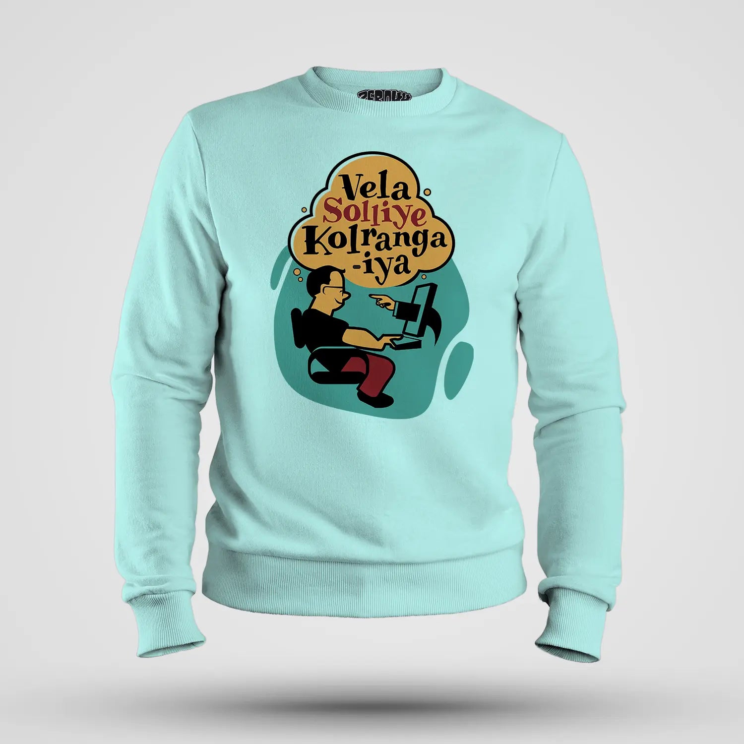 Vela Soliye Kolrangaiya Men/Unisex Sweatshirt in Mint Color