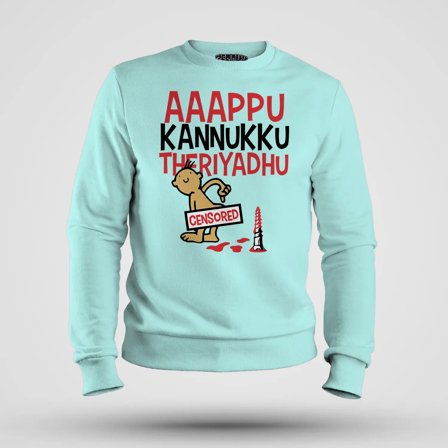 Aaappu Kannukku Theriyadhu Men/Unisex Sweatshirt in Mint Color