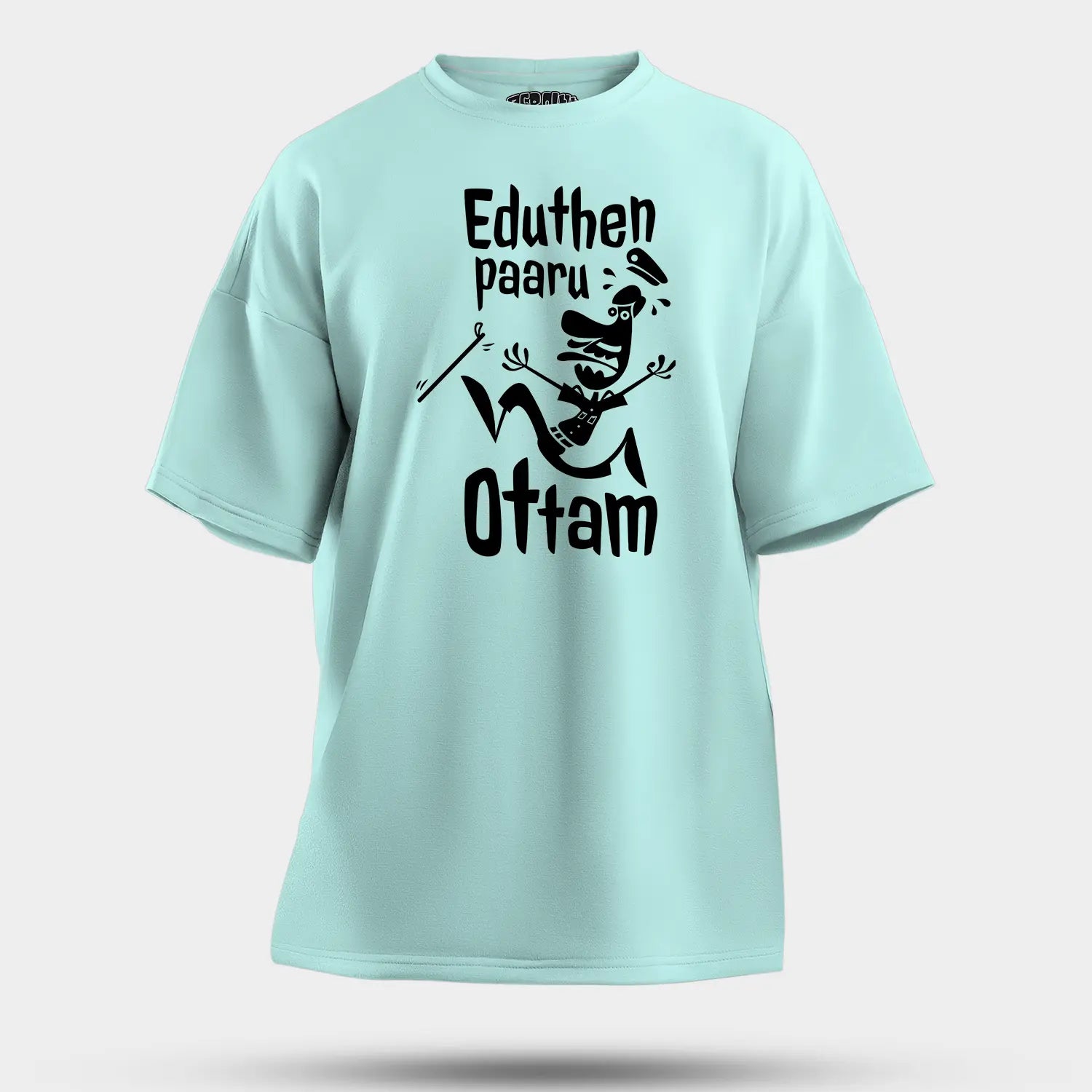 Eduthen Paaru Ottam Men/Unisex Oversized T-Shirt in Mint Color