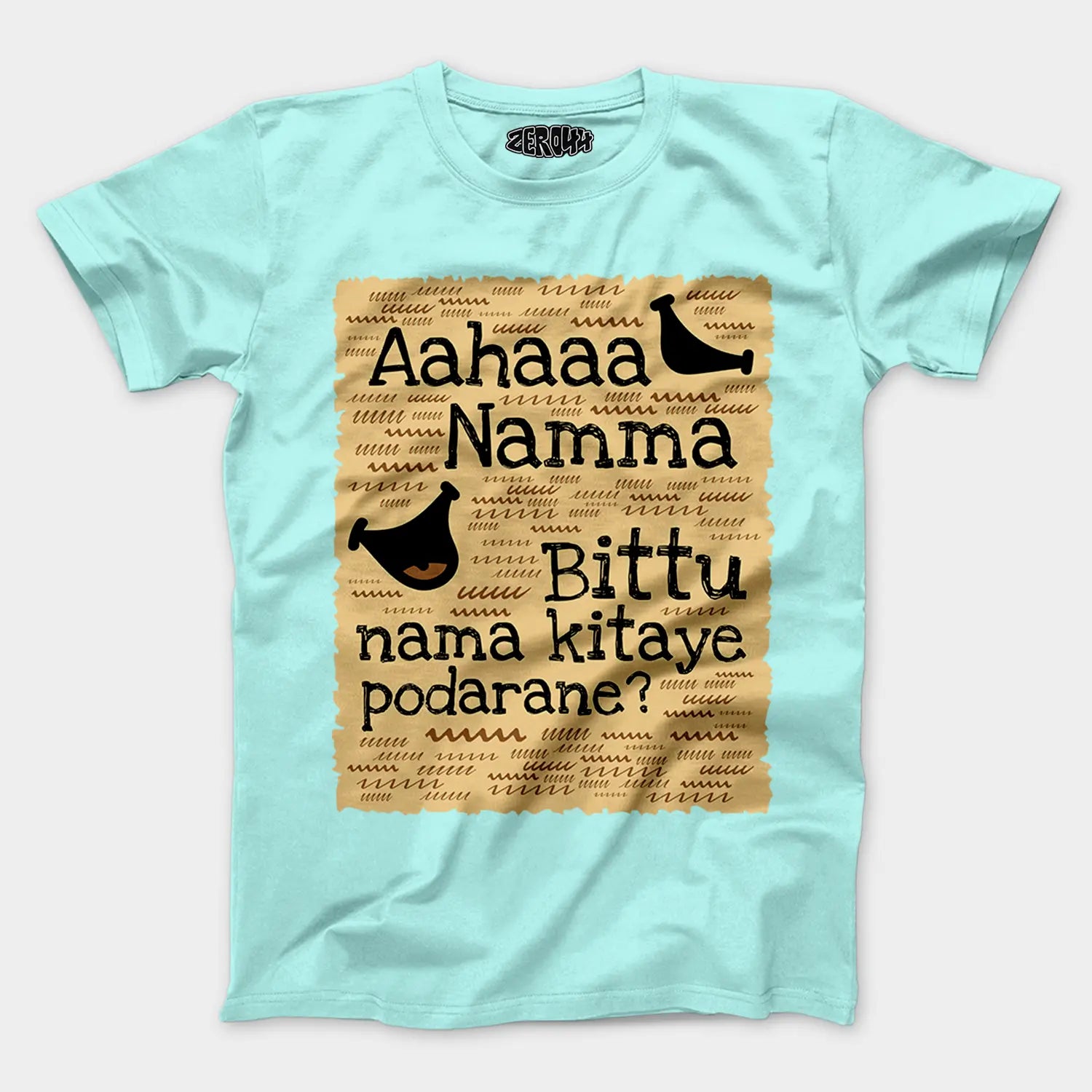 Aahaaa Namma Bittu Nama Kitaye Podarane Men/Unisex T-Shirt in Mint Color